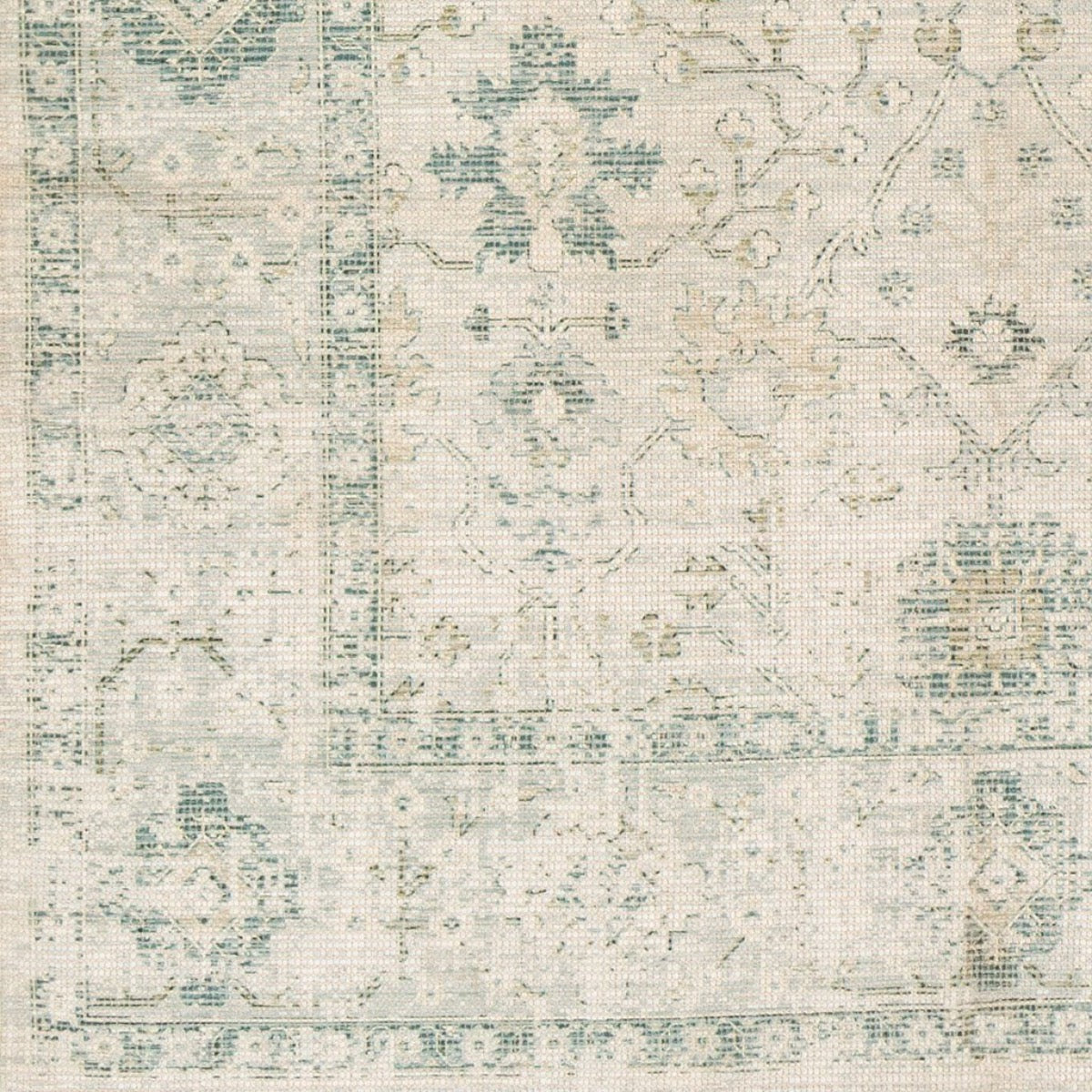 Sage Rug 18" Sample. Top view.