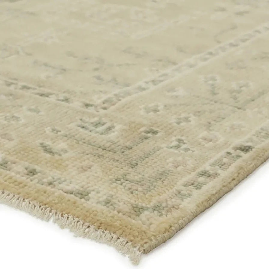Salinas Ginerva Green Wool Rug