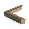Brown wood frame. 0.875" wide x 1.375" thick. Close-up detail view.