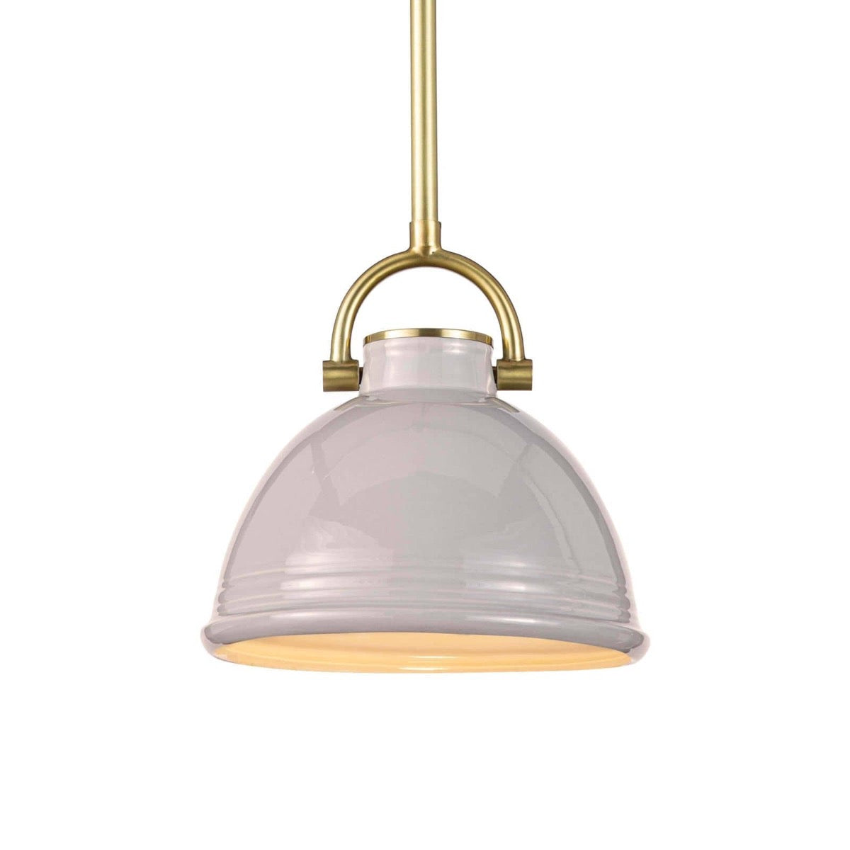 Scarlett Ceramic Pendant - Small shade Grey. Detail view.