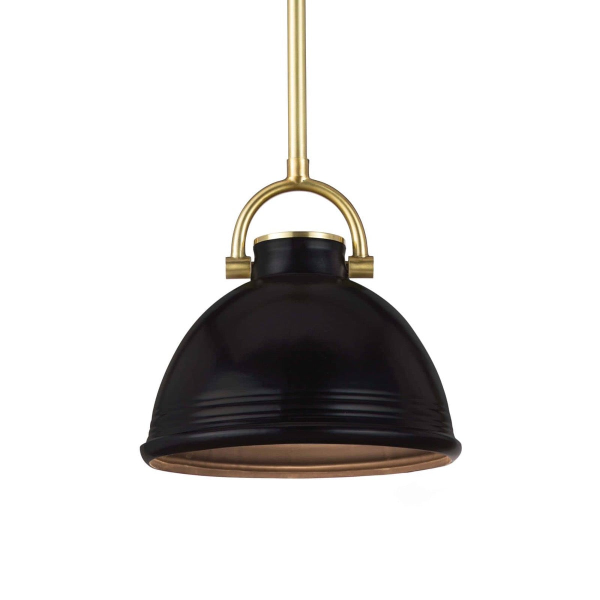 Scarlett Ceramic Pendant - Small shade Black. Detail view.