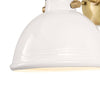 Scarlett Ceramic Sconce shade White. Detail view.