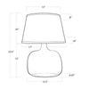 Seeded Oval Glass Table Lamp Table Lamps