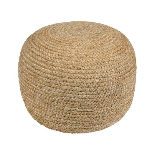 Shore Jute Stool - Natural. Front view.