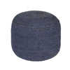 Shore Jute Stool - Navy. Front view.