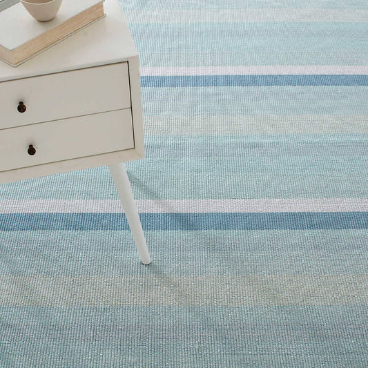 Shore Stripe Woven Cotton Rug Rugs