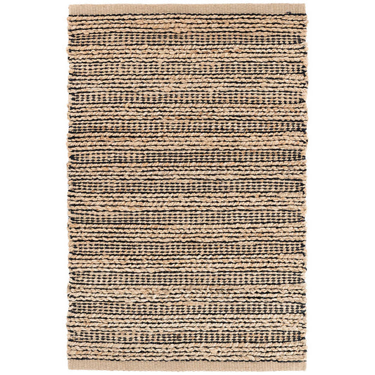 Simba Black Woven Jute Rug RUGS