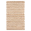Simba Ivory Woven Jute Rug. Top view.