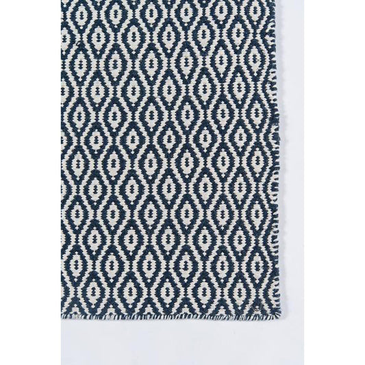 Simcoe Indoor/Outdoor Rug - Navy corner detail. Close-up detail view.