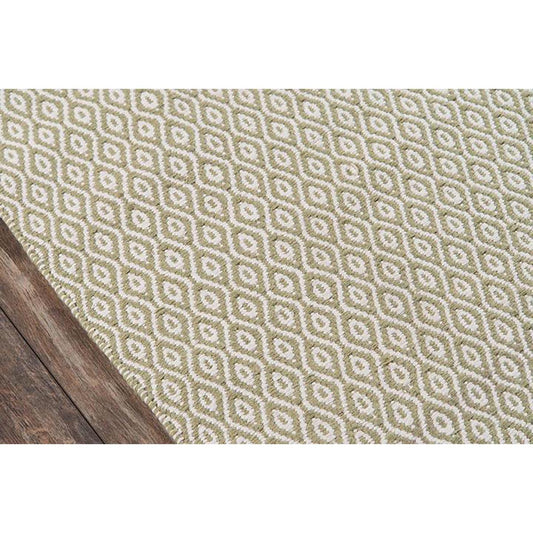 Simcoe Indoor/Outdoor Rug - Olive Green. Detail view.