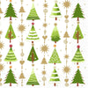 Small Trees - Luncheon Napkin. Front view.
