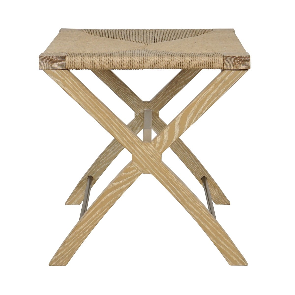 Sophie Side Stool Cerused Oak. Side view.