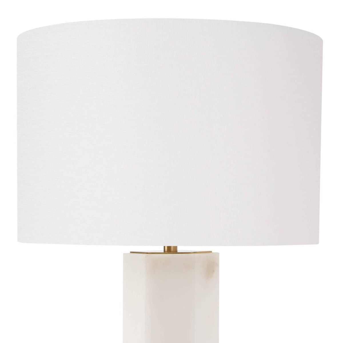 Stella Alabaster Table Lamp. Front view.