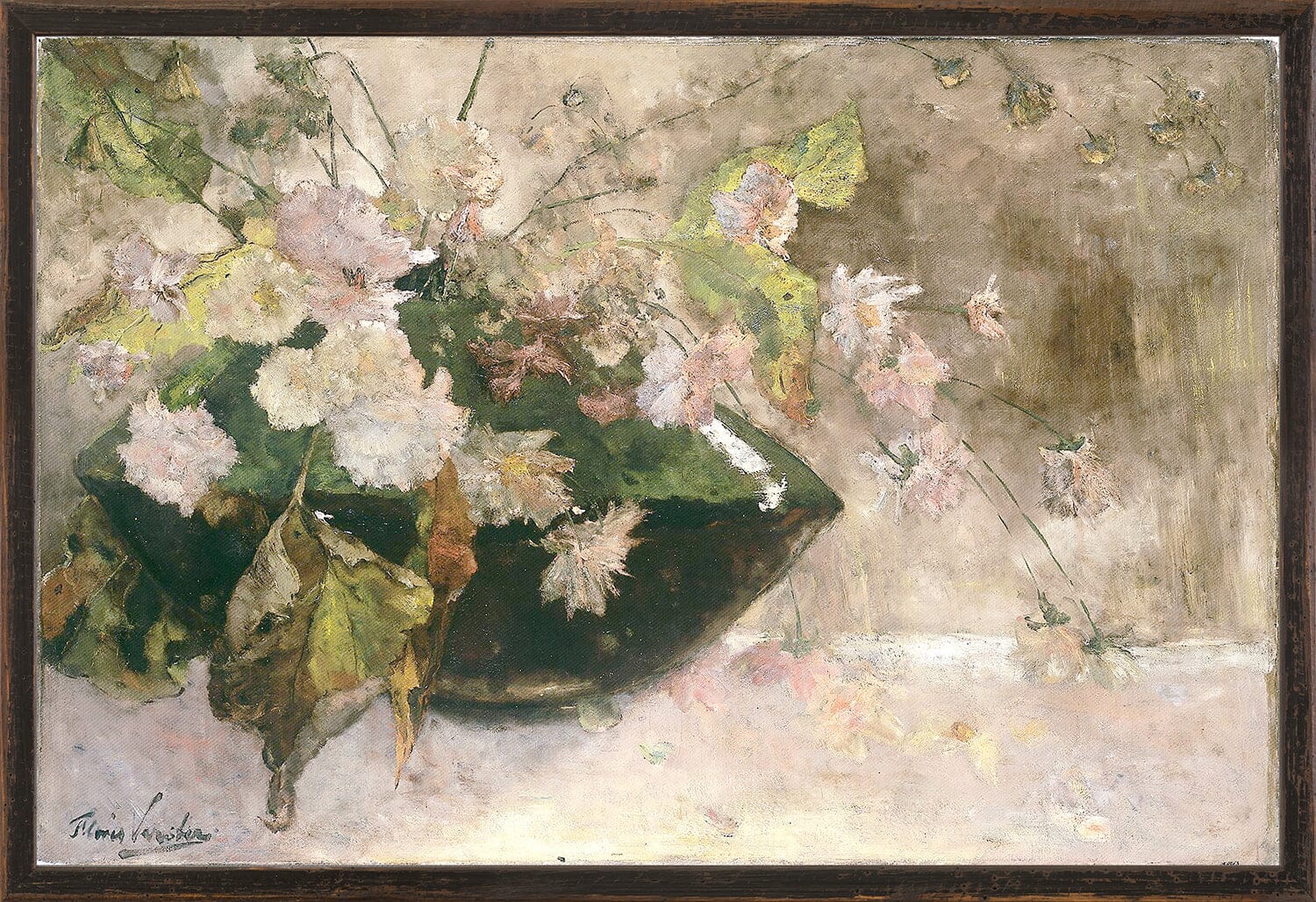 Still Life With Peonies Framed Art