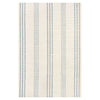 Swedish Stripe Woven Cotton Rug. Top view.