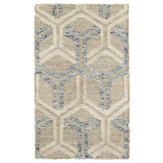 Tala Blue Woven Jute Rug Rugs