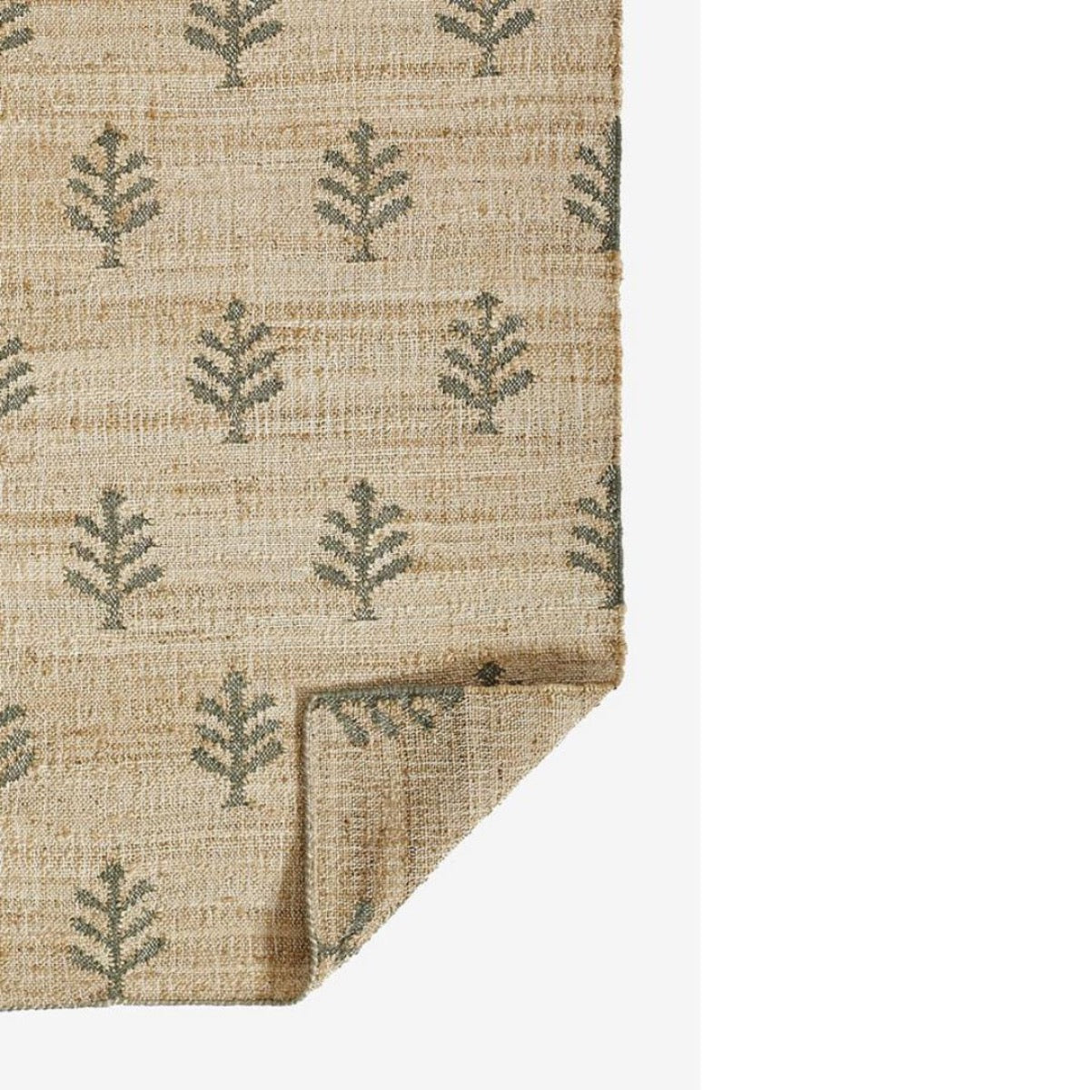 Terrain Jute Rug corner detail. Detail view.
