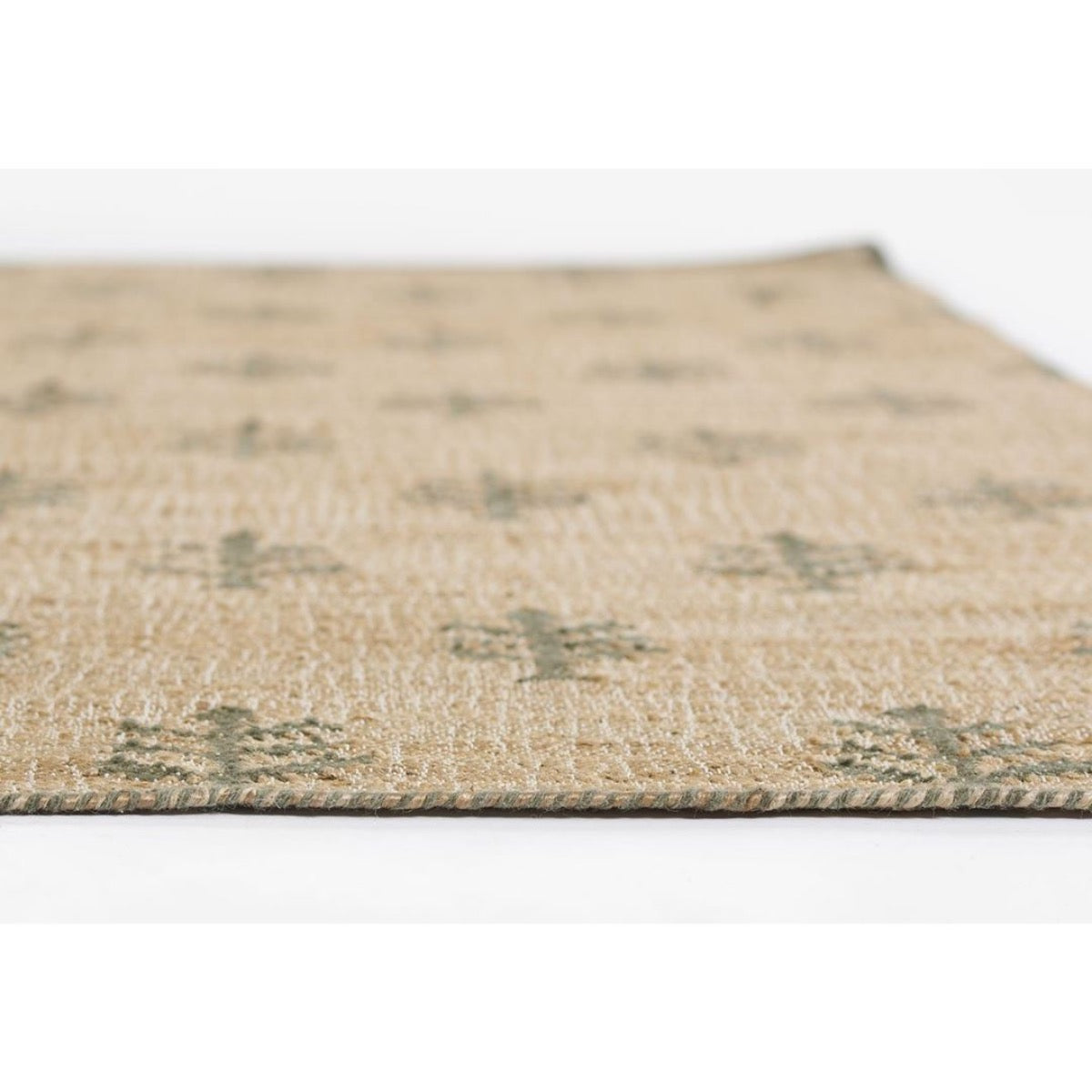 Terrain Jute Rug edge detail. Close-up detail view.