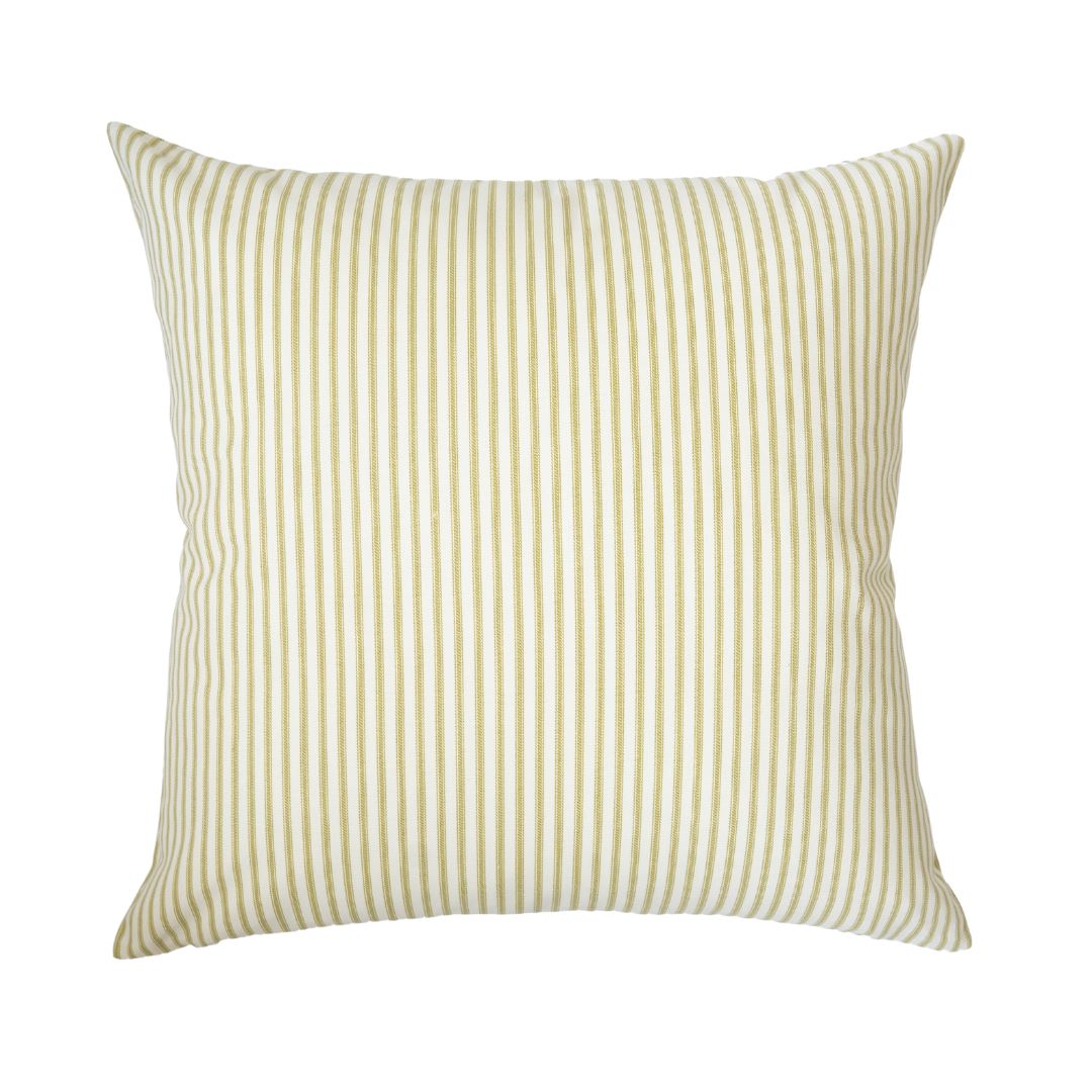 Ticking Stripe Pillow Grass Rainsford Company - Main Image