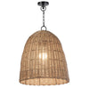 Beehive Outdoor Pendant - Small. Light on. Front view.