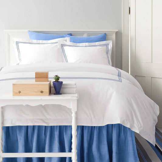 Trio French Blue Duvet Cover