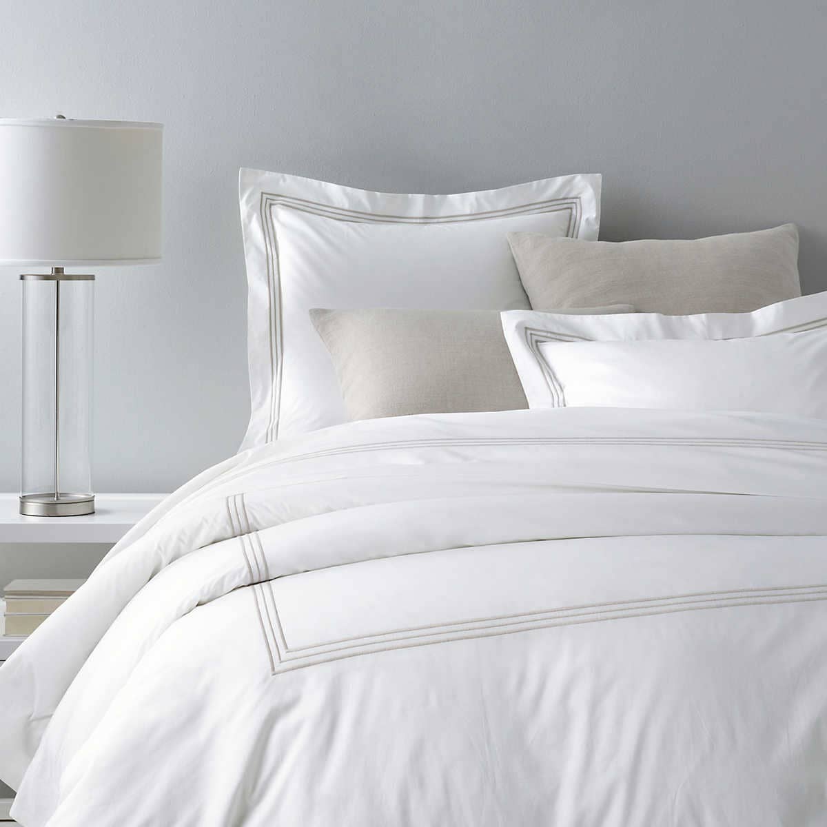 Trio Pearl Grey Duvet Cover