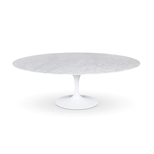 Trumpet Dining Table Oval with Marble Top - Large Dining Tables