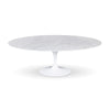 Trumpet Dining Table Oval with Marble Top - Small. Front view.