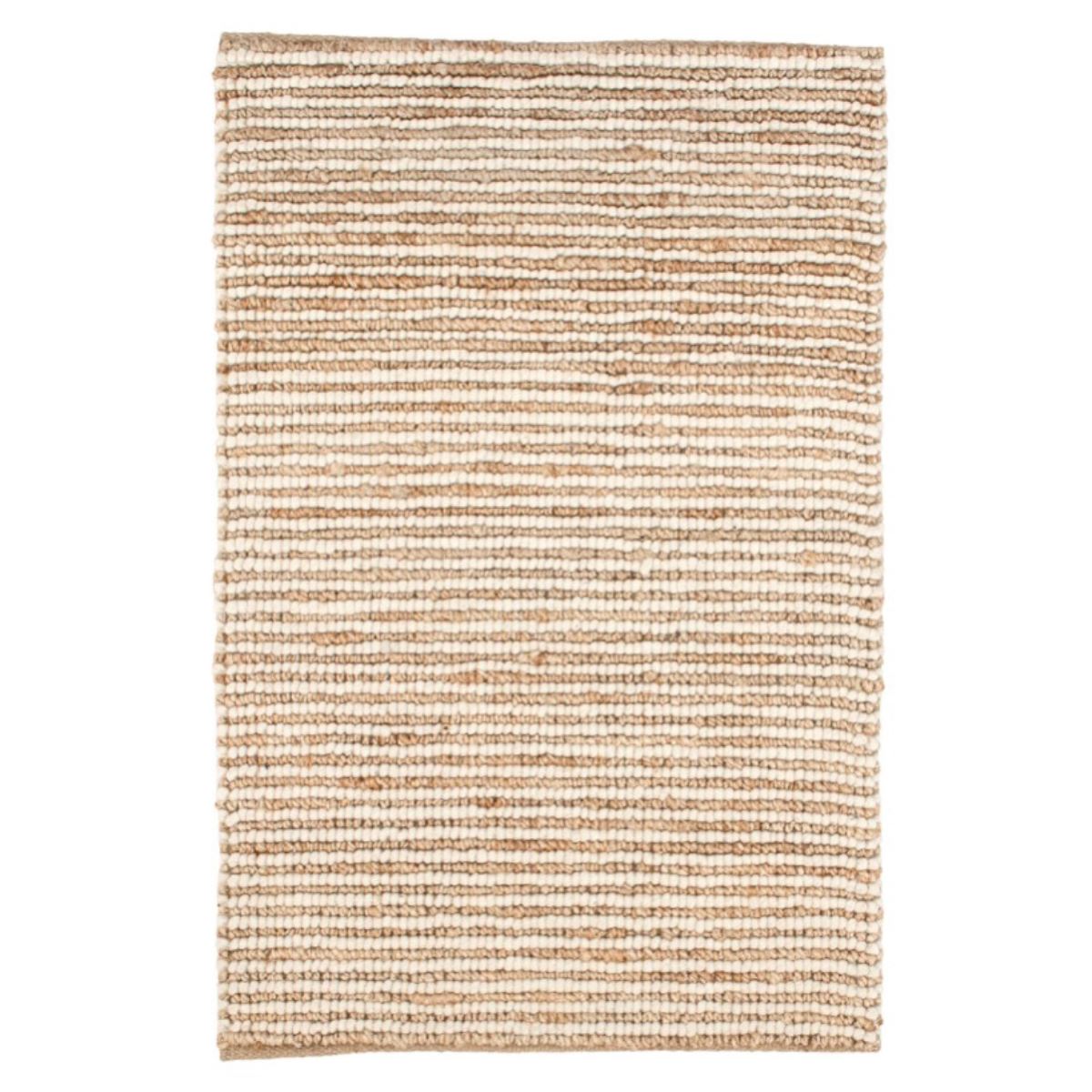 Twiggy Natural Woven Wool/Jute Rug. Top view.
