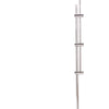 Brighton Floor Lamp centre Polished Nickel. Detail view.