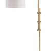Brighton Floor Lamp centre Natural Brass. Detail view.