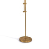 Brighton Floor Lamp base Natural Brass. Detail view.
