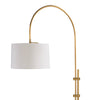 Brighton Floor Lamp shade Natural Brass. Detail view.
