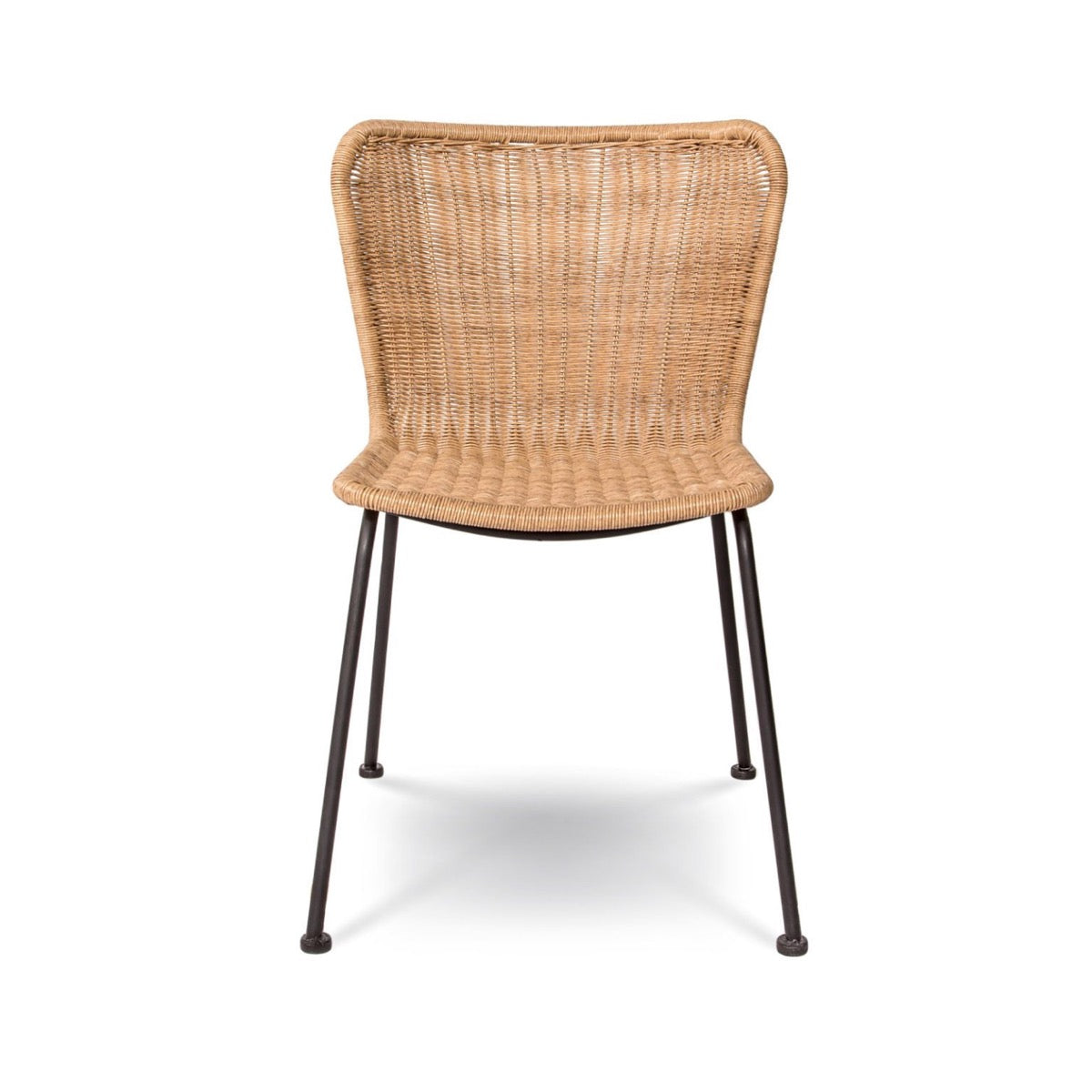 Wicker Dining Chair. Front view.