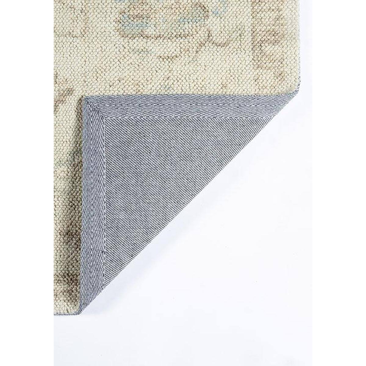 Williams Rug corner detail. Close-up detail view.