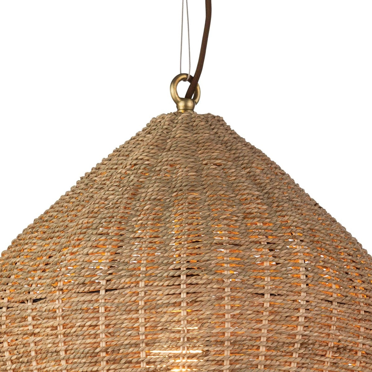 Georgian Pendant top shade Natural. Detail view.