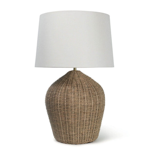 Georgian Table Lamp Natural. Front view.