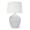 Georgian Table Lamp White. Front view.