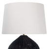 Georgian Table Lamp shade Black. Detail view.