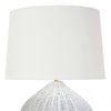 Georgian Table Lamp shade White. Detail view.