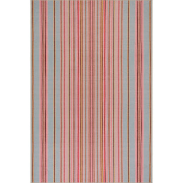 Jamaica Stripe Machine Washable Rug - Sky