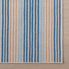 Tyne Coastal Striped Machine Washable Rug - Blue