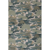 Sierro Modern Abstract Machine Washable Rug - Green