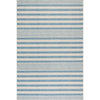 Vion Coastal Striped Machine Washable Rug - Blue