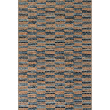 Lynix Coastal Striped Machine Washable Rug - Natural