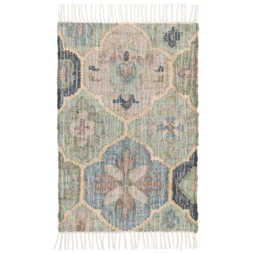 Pali Blue Handwoven Jute Rug