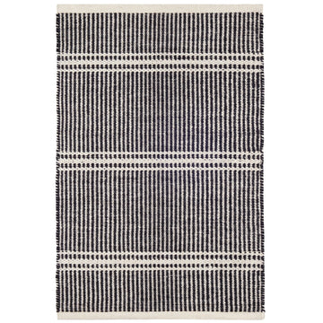 Malta Black/Ivory Handwoven Wool Rug