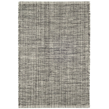 Marled Black Handwoven Cotton Rug