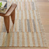 Ravel Stripe Blue Handwoven Wool Rug