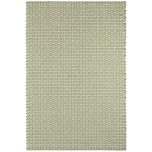 Miss Muffet Olive Handwoven Cotton Rug